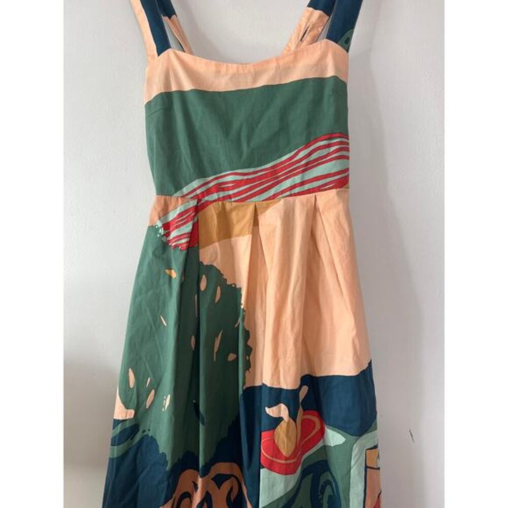 NEW Bel Kazan Janie Stretch Poplin Full-Skirt Maxi Dress Size: XS - Picture 4 of 8